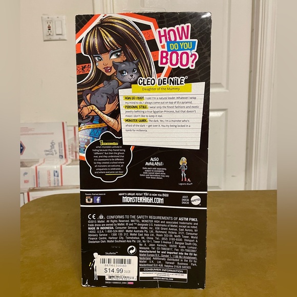Monster High Cleo de Nile Ghoul’s Beast Pet 12” doll. 2015. Collectible NWT NRFB - Picture 5 of 10